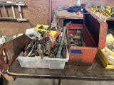 Metal Toolbox & Box of Tools