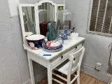 Vanity with Chair and Contents