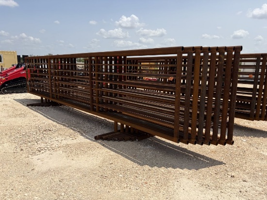 (8) 24ft Freestanding Pipe Panels - One w/ 8'