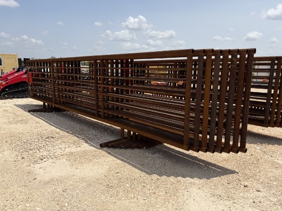 (8) 24ft Freestanding Pipe Panels - One w/ 8'