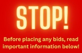 *** Read Before Bidding.  Important Information ***
