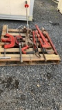 Pipe cutters, snap cutters, pipe wrenches