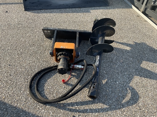 Wolverine Mini Skid Steer Auger Attachment w/bit