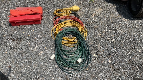 Lot of Power Cords/Drop Light