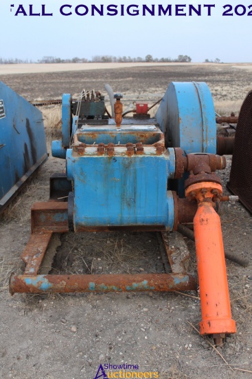 National 250T-5 Triplex Pump, 200HP Electric Motor