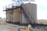 (3) Tank Battery Station Consisting of (3) 400-Bbl Upright Steel Tanks with Ladder & Stairs