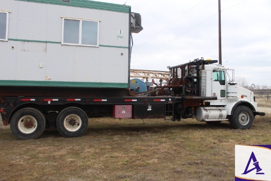 Kenworth T800 T/A Gin Pole Truck, Tulsa 100,000# Winch, 20' Poles