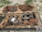 (3) Pallets; Chains, Ratchet Binders, (9) 5' Roller Conveyors, Galvanized