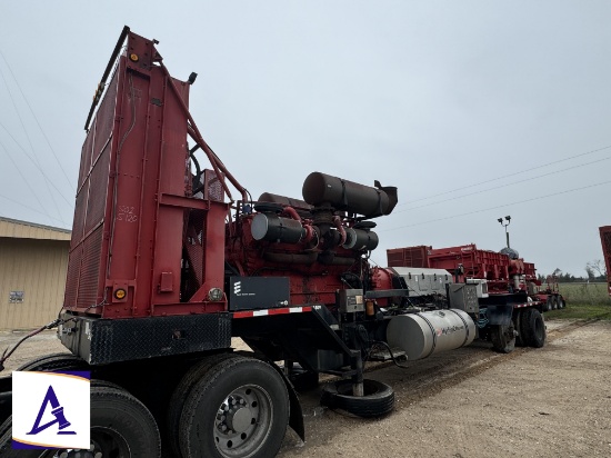 2003 Pioneer Frac Pump Trailer - Detroit 12V92 Diesel - Allison Transmission - Espar Heater