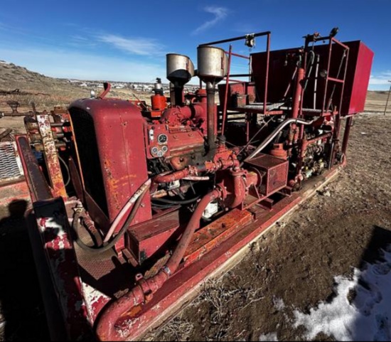 Gardner Denver Tee Mud Pump Powered By Detroit 6V71 w/ Mud Mixing Tank