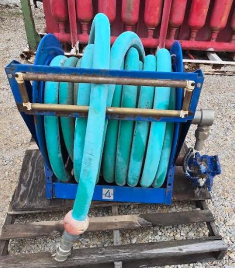 2" Hydraulic Hose w/Valve on Cox Reel