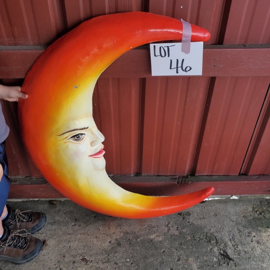 Hanging Hand Painted Moon