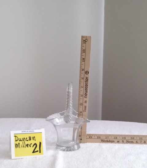 Antique Duncan Miller Tavern 10” Brides Glass Basket
