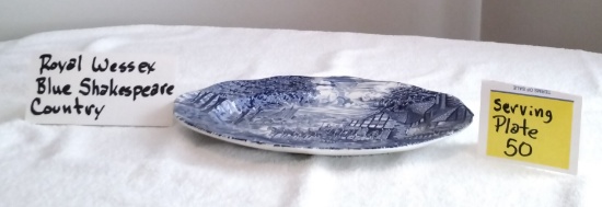 DICKENS DAYS COACHING  Royal Wessex Blue Shakespeare SERVING PLATE