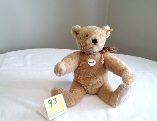 STEIFF TAN BEAR GLASS EYES WITH TAGS GERMANY