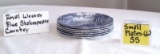 DICKENS DAYS COACHING  Royal Wessex Blue Shakespeare SMALL PLATES SET OF 6