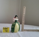 Vtg Goebel Lady Figurine FF118 Southern Belle - Green & Yellow Dress Gown