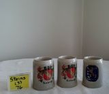 FIDELITAS KARSRUHE EARLY GERMAN STEINS (SET OF 3) SEE PHOTO