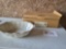 LONGABERGER OVAL SERVING BOWL-VINTAGE VINE CREAM
