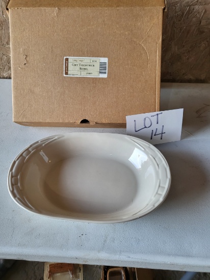 LONGABERGER GET TOGETHER BOWL IVORY