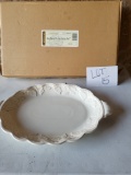 LONGABERGER OVAL SERVING PLATTER-VINTAGE VINE CREAM
