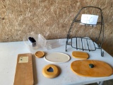 MISC LONGABERGER PIECES, STAND, PARTS
