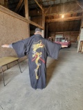 VINTAGE JAPANESE ROBE KIMONO COAT DRAGON