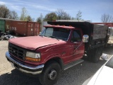 1995 FORD F-350 DUMP TRUCK. VIN: 1FDLF47FXSEA14163 MILEAGE: 68,406. DIESEL,