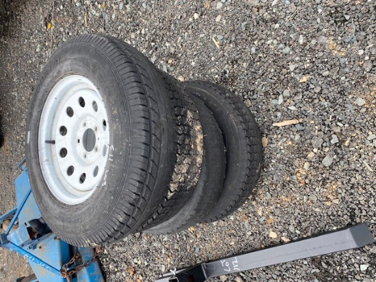 5 LUG TRAILER TIRES & WHEELS QTY 4