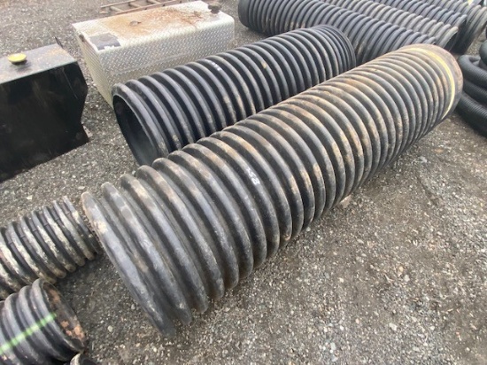 2 Black Driveway Pipes