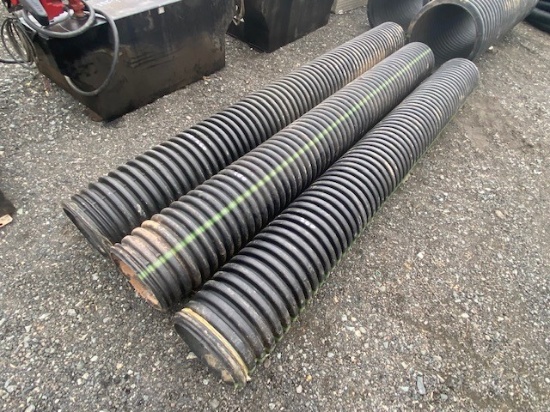 3 Black Driveway Pipes