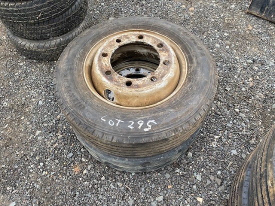 2 8 LUG RIMS AND TIRES 215/75 R175
