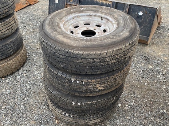 4 FORD RIMS & TIRES 8 LUG