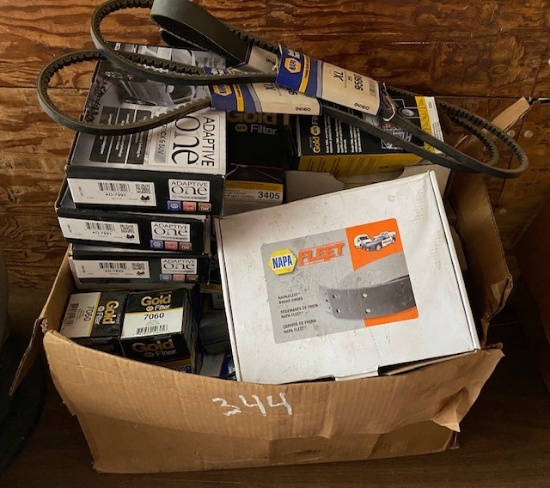 BOX OF FILTERS/BRAKES/BELTS