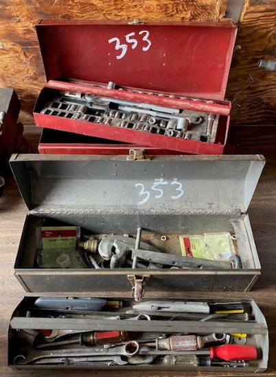 2 BOXES OF TOOLS & MISC