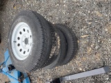5 LUG TRAILER TIRES & WHEELS QTY 4