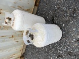 2 WHITE METAL TANKS