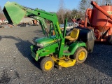 John Deere TRACTOR X585 LOADER & BELLY MOWER