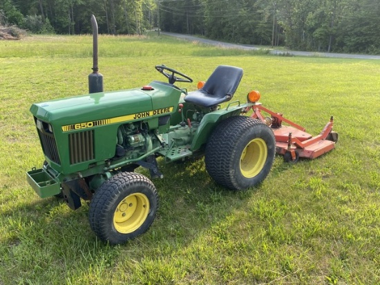 John Deere 650 Tractor and Mower
