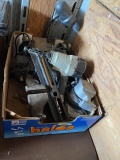 Bench Grinder, Nail Gun, Belt Sander and Vice