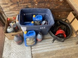 Oil pan, funnels, coolant