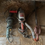 Saw, Grinder and Hand Pump