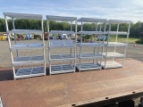 4 Plastic Shelving Units