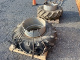 2 - 14.9 x24 tires on rims