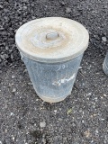 Galvanized Trash Can