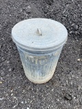 Galvanized Trash Can