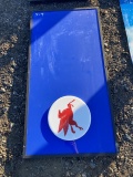 Blue Sign with Horse
