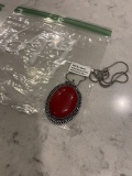 Red Sun Stone Necklace