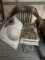 Wooden Chair and 2 Window Fans