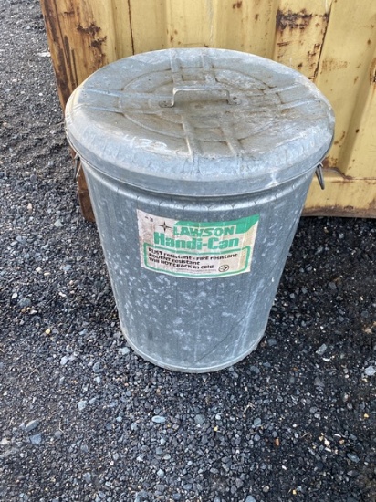 Galvanized Trash Can